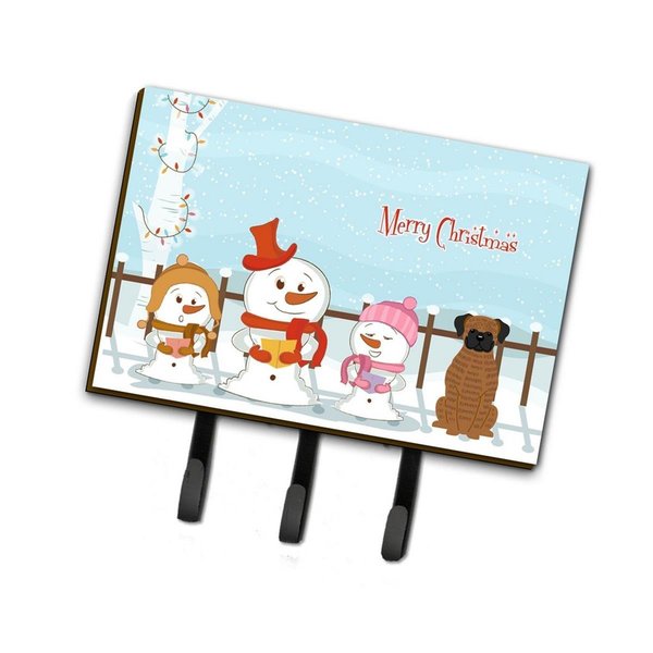 Micasa Merry Christmas Carolers Brindle Boxer Leash or Key Holder MI225490